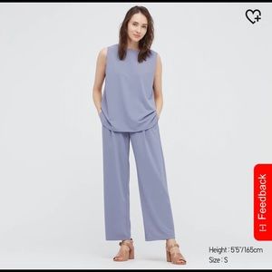 Uniqlo Crepe Jersey Straight/Wide Leg Pants